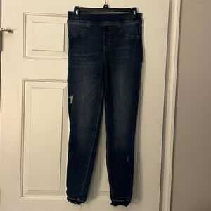 SPANX Women's Distressed Ankle Skinny Jeans Blue Size M